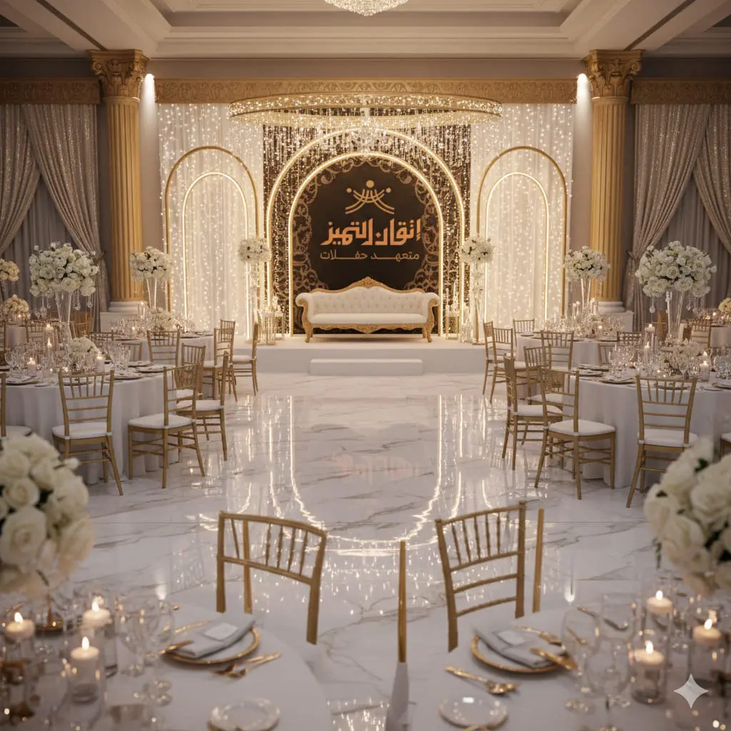 جلسة ملكية فاخرة لحفل زفاف في الرياض