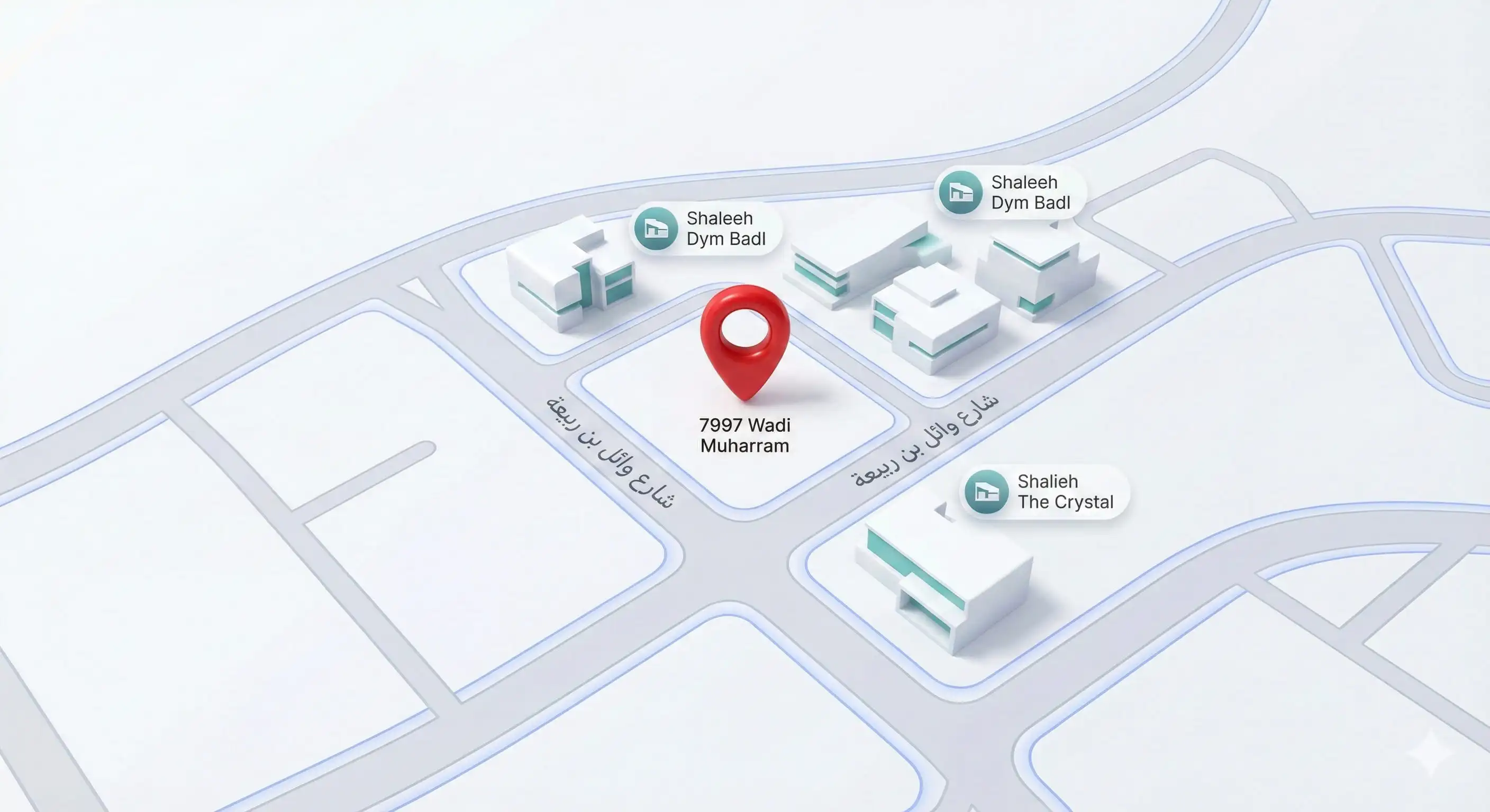 صورة توضيحية لموقع اتقان التميز لتجهيز وتنظيم الحفلات في شمال شرق الرياض على الخريطة.